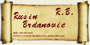 Rusin Brdanović vizit kartica